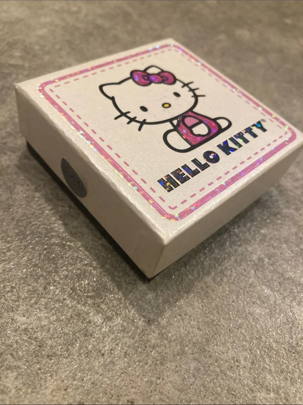 Hello Kitty Silver Necklace with Pink Bow and Crystal Accents